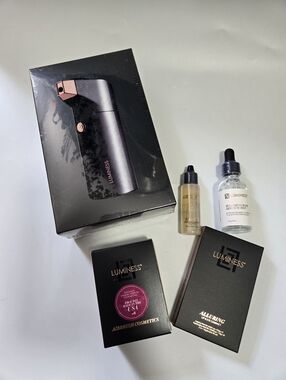 New Sealed Luminess Makeup Airbrush Set Medium Alluring Lip Eye Compact Serum